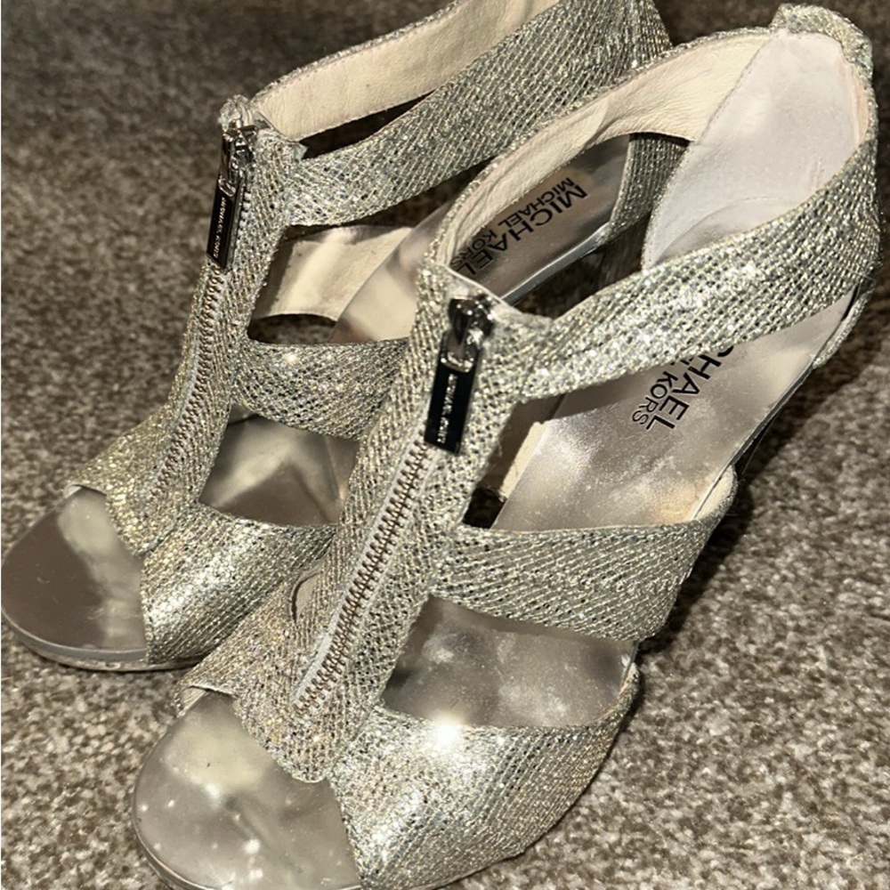 Michael Kors glitter heels size 8